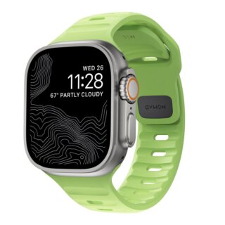 Nomad Sport Glow 2.0 Apple Watch 46mm / 45mm / 44mm / Ultra 49mm szilikon szíj - fluoreszkáló