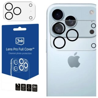 3mk Lens Pro Full Cover iPhone 17 Pro Max kamerasziget lencsevédő üvegfólia