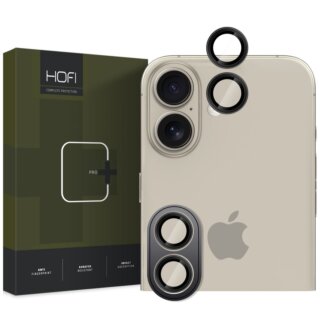 Hofi Camring Pro+ iPhone 16 / 16 Plus lencsevédő üvegfólia - fekete