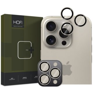 Hofi Camring Pro+ iPhone 16 Pro / 16 Pro Max lencsevédő üvegfólia - natúr titán