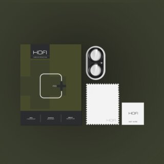 Hofi Fullcam Pro+ iPhone 16 / 16 Plus kamerasziget lencsevédő üvegfólia - fekete