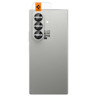 Spigen Optik Pro HD Glas.tR EZ Fit Samsung Galaxy Z Fold 7 kamera lencsevédő üvegfólia - 2db - fekete