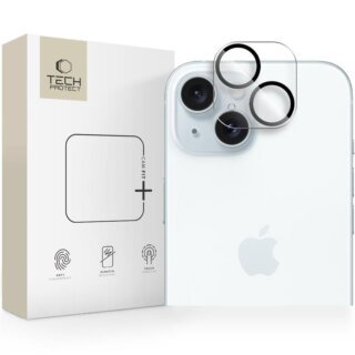 Tech-Protect Cam Fit+ iPhone 14 / 14 Plus / 15 / 15 Plus kamerasziget lencsevédő üvegfólia - átlátszó