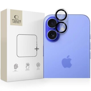 Tech-Protect Cam Fit+ iPhone 16 / 16 Plus kamerasziget lencsevédő üvegfólia - átlátszó