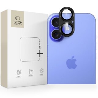 iKi Camfull Fit+ iPhone 17 kamerasziget lencsevédő üvegfólia - fekete