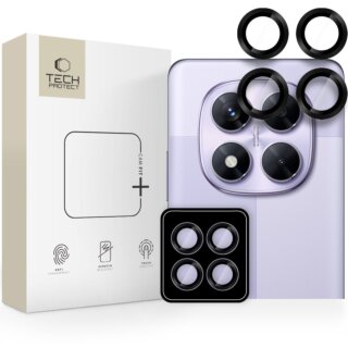 iKi Camring Pro+ Xiaomi Redmi Note 14 Pro 5G / Poco X7 5G kamera lencsevédő üvegfólia - fekete