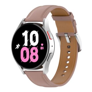 Bizon Strap Watch Casual Samsung Galaxy Watch FE / 7 / 6 / 6 Classic / 5 / 5 Pro / 4 / 4 Classic bőr szíj - rózsaszín