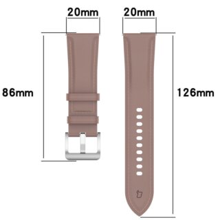 Bizon Strap Watch Casual Samsung Galaxy Watch FE / 7 / 6 / 6 Classic / 5 / 5 Pro / 4 / 4 Classic bőr szíj - rózsaszín