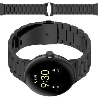 Bizon Strap Watch Aura Google Pixel Watch 3 45mm fém szíj - fekete