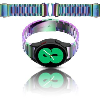Bizon Strap Watch Aura Samsung Galaxy Watch FE / 7 / 6 / 6 Classic / 5 / 5 Pro / 4 / 4 Classic fém szíj - szivárványos
