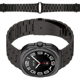 Bizon Strap Watch Aura Samsung Galaxy Watch Ultra 47mm fém szíj - fekete