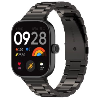 Bizon Strap Watch Aura Xiaomi Redmi Watch 4 / Smart Band 8 Pro / 9 Pro fém szíj - fekete