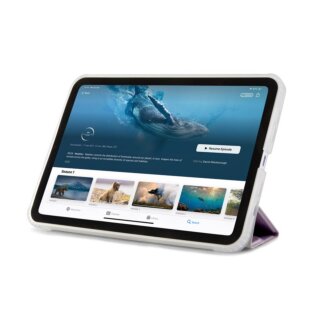 Pipetto Origami No1 Original iPad mini 7 (2024) / 6 (2021) 8,3” kinyitható ütésálló tok ceruzatartóval - lila