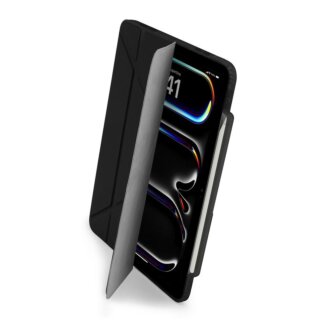 Pipetto Origami No3 Pencil iPad Pro 11" (2024) kinyitható tok ceruzatartóval - fekete