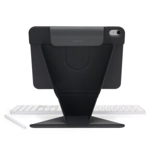 Pipetto Origami No6 iPad Air 13" (2025/2024) ütésálló kinyitható bőr tok ceruzatartóval - fekete