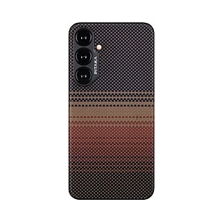 Pitaka MagEz 4 MagSafe Samsung Galaxy S24+ Plus kemény carbon hátlap tok - sunset