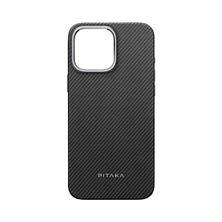 Pitaka Military-Grade Protective MagSafe iPhone 16 Pro aramid kemény ütésálló  hátlap tok - 600D Twill fekete