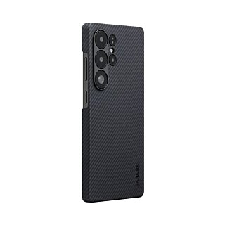 Pitaka Ultra-Slim Sansung Galaxy S25 Ultra aramid kemény hátlap tok - Twill fekete