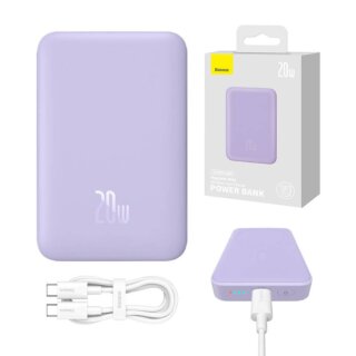 Baseus Magnetic Mini MagSafe 10000mAh powerbank 20W - lila