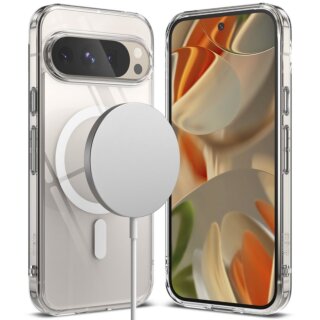 Ringke Fusion Magnetic MagSafe Google Pixel 9 / 9 Pro ütésálló kemény hátlap tok - átlátszó/fekete
