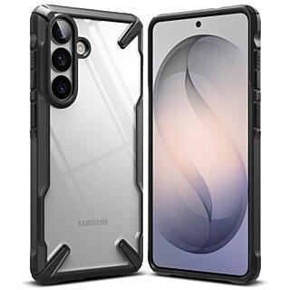 Ringke Fusion X Samsung Galaxy S26+ Plus ütésálló kemény hátlap tok - átlátszó/fekete