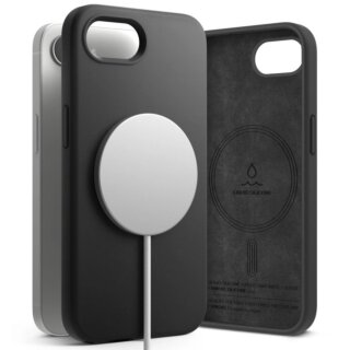 Ringke Silicone Magnetic MagSafe iPhone 16e szilikon hátlap tok - fekete