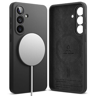 Ringke Silicone Magnetic MagSafe Samsung Galaxy S26 szilikon hátlap tok - fekete