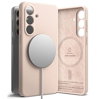 Ringke Silicone Magnetic MagSafe Samsung Galaxy S26 szilikon hátlap tok - rózsaszín