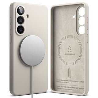 Ringke Silicone Magnetic MagSafe Samsung Galaxy S26+ Plus szilikon hátlap tok - szürke