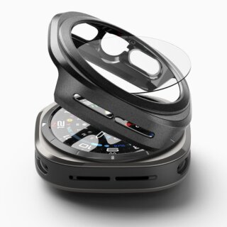 Ringke Slim Samsung Galaxy Watch Ultra 47mm kemény tok + kijelzővédő üvegfólia - fekete