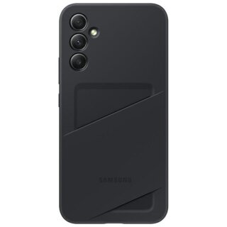 Samsung EF-OA346TBEGWW Samsung Galaxy A34 5G szilikon hátlap tok kártyatartóval - fekete