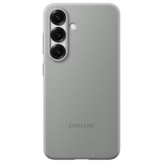 Samsung Kindsuit Samsung Galaxy S25 bőr hátlap tok - szürke