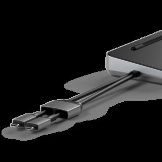 Satechi Dual USB-C Stand Dock MacBook dokkoló (2x USB-C, 2x HDMI, 2x DisplayPort, 2x USB-A, Ethernet, M.2 SATA NVMe) - asztroszürke