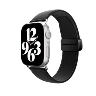 SwitchEasy Classic Apple Watch 46mm / 45mm / 44mm / Ultra 49mm bőr szíj - fekete