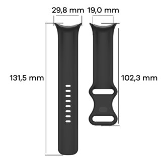 Bizon Watch Silicone Google Pixel Watch 3 45mm szilikon szíj - fekete