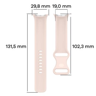 Bizon Watch Silicone Google Pixel Watch 3 45mm szilikon szíj - rózsaszín