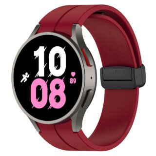 Bizon Watch Silicone Samsung Galaxy Watch FE / 7 / 6 / 6 Classic / 5 / 5 Pro / 4 / 4 Classic szilikon szíj - piros