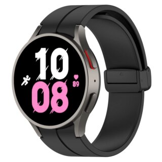 Bizon Watch Silicone Samsung Galaxy Watch FE / 7 / 6 / 6 Classic / 5 / 5 Pro / 4 / 4 Classic szilikon szíj - fekete