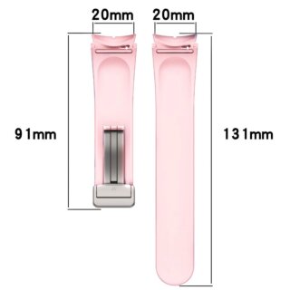 Bizon Watch Silicone Samsung Galaxy Watch FE / 7 / 6 / 6 Classic / 5 / 5 Pro / 4 / 4 Classic szilikon szíj - rózsaszín