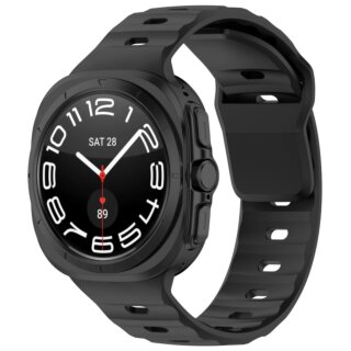 Bizon Watch Silicone Samsung Galaxy Watch Ultra 47mm szilikon szíj - fekete