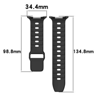 Bizon Watch Silicone Samsung Galaxy Watch Ultra 47mm szilikon szíj - fekete