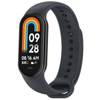Bizon Watch Silicone Xiaomi Smart Band 9 / 9 NFC / 8 szilikon szíj - szürke