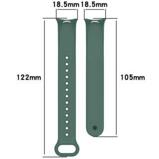 Bizon Watch Silicone Xiaomi Smart Band 9 / 9 NFC / 8 szilikon szíj - zöld