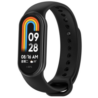 Bizon Watch Silicone Xiaomi Smart Band 9 / 9 NFC / 8 szilikon szíj - fekete