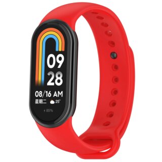 Bizon Watch Silicone Xiaomi Smart Band 9 / 9 NFC / 8 szilikon szíj - piros