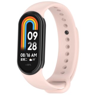 Bizon Watch Silicone Xiaomi Smart Band 9 / 9 NFC / 8 szilikon szíj - rózsaszín