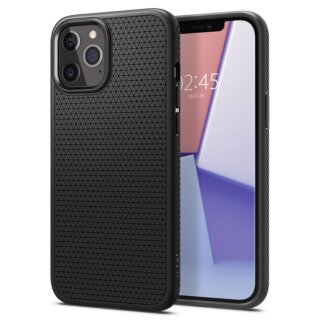 Spigen Liquid Air iPhone 12 Pro Max szilikon tok - fekete