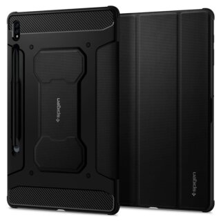 Spigen Rugged Armor Pro Samsung Galaxy Tab S7+ Plus 12.4 T970/T975 kinyitható tok - fekete