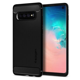 Spigen Rugged Armor Samsung Galaxy S10 szilikon hátlap tok - fekete