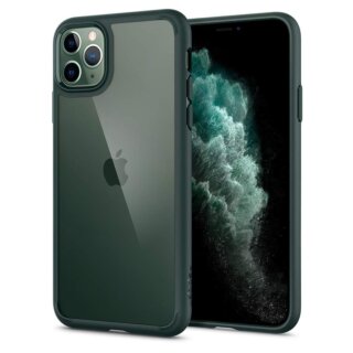 Spigen Ultra Hybrid iPhone 11 Pro ütésálló tok - zöld/átlátszó
